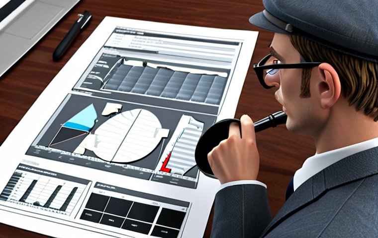 **Image Prompt:** A market analyst, depicted as a detective, examining data charts with a magnifying glass, looking for market opportunities. The scene should have a tech-savvy vibe with data software interfaces in the background.