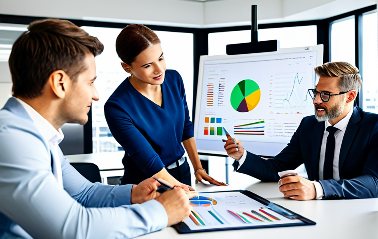 **

"A diverse team collaborating in a modern office, brainstorming strategy, using digital tools and charts, showcasing innovation and data-driven decision making, brightly lit, professional environment, focus on teamwork, appropriate attire, safe for work."

**