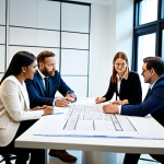 **

"A diverse team of professionals collaborating on a project in a modern, brightly lit office space. They are reviewing blueprints and discussing strategies, fully clothed in modest business attire. The atmosphere is positive and collaborative. Safe for work, appropriate content, perfect anatomy, natural proportions, professional environment, high quality."

**