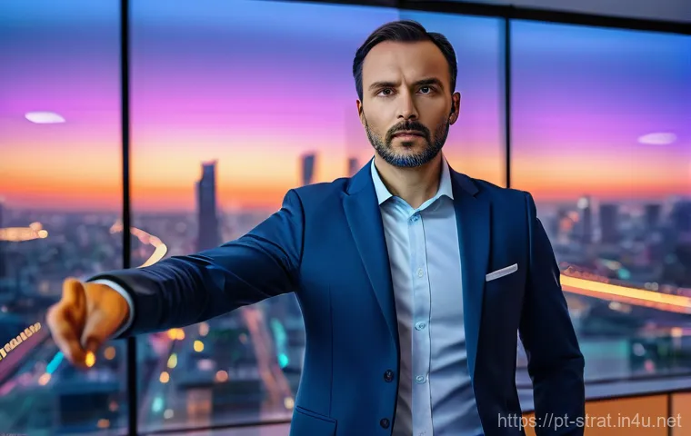 전략경영 경력개발 계획 - **Prompt 1: The AI-Powered Strategic Manager**
"A confident, diverse male manager in his late 30...